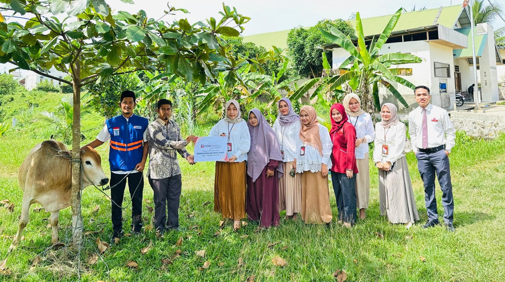 Sinergi Qurban DT Peduli Aceh dan CIMB Niaga Syariah Hadirkan Kebahagiaan di Pesantren MATAQU Lhokseumawe 