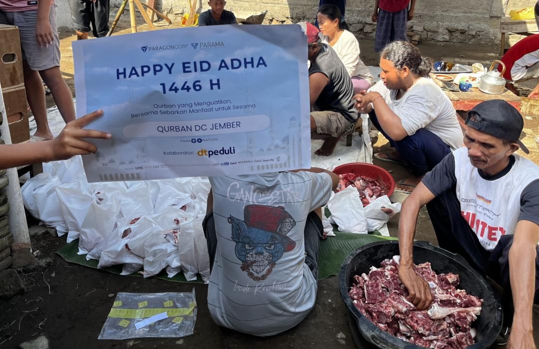 Qurban Peduli Negeri, Kerja Sama PT Paragon Jember dan DT Peduli Malang untuk Warga Daerah Sumbersari Jember 