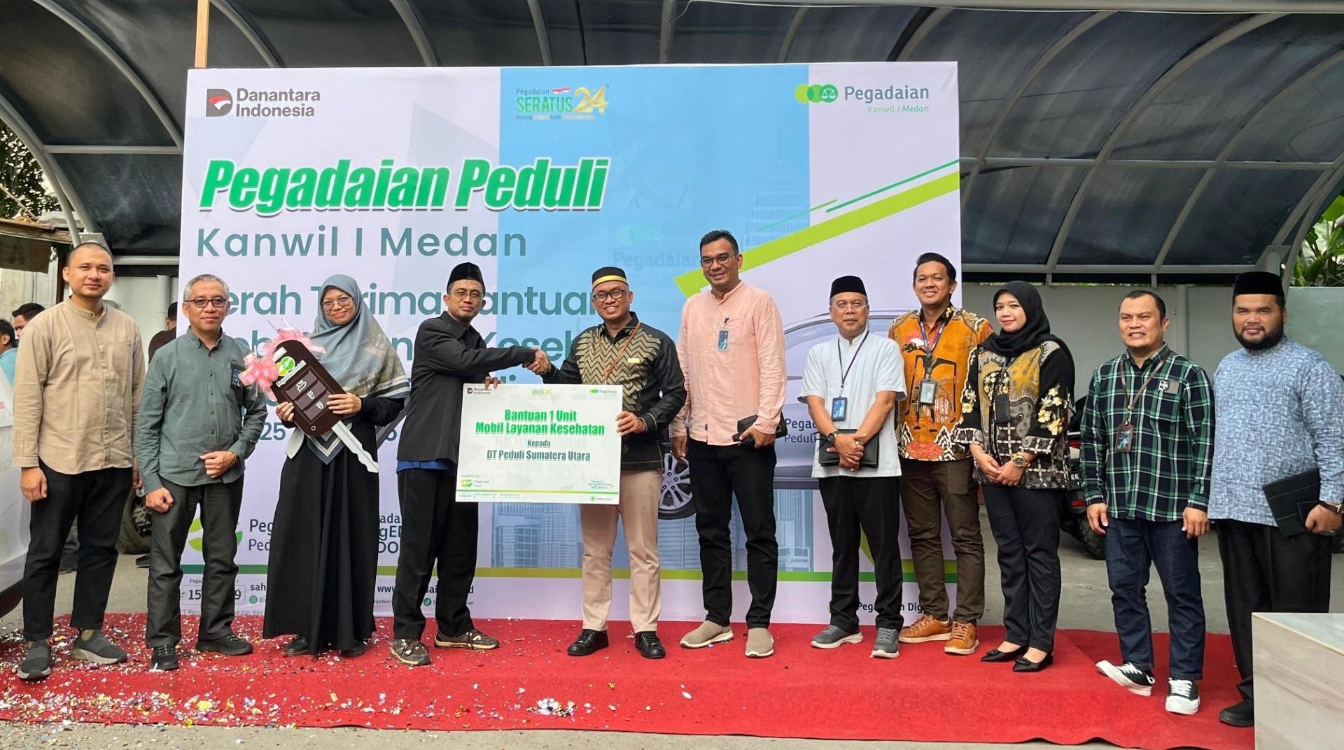 Pegadaian Kanwil 1 Medan Serahkan Mobil Layanan Kesehatan kepada DT Peduli Sumut