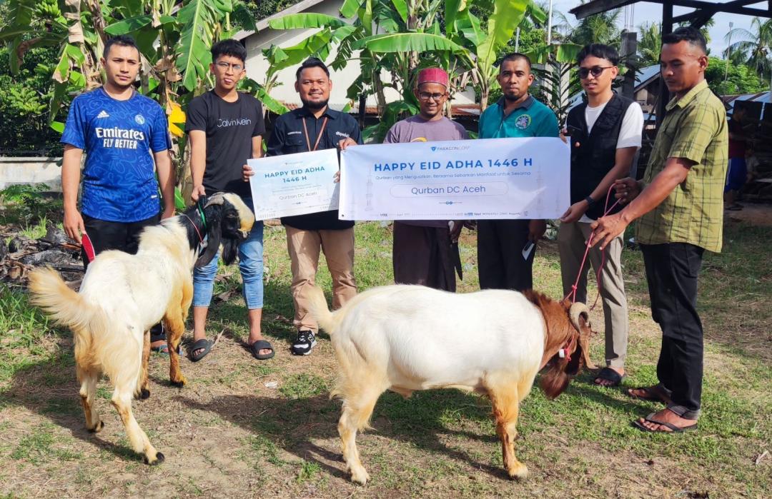 QPN, Kolaborasi DT Peduli Aceh dan PT Paragon Salurkan Hewan Qurban ke Desa Pasie Lamgarot