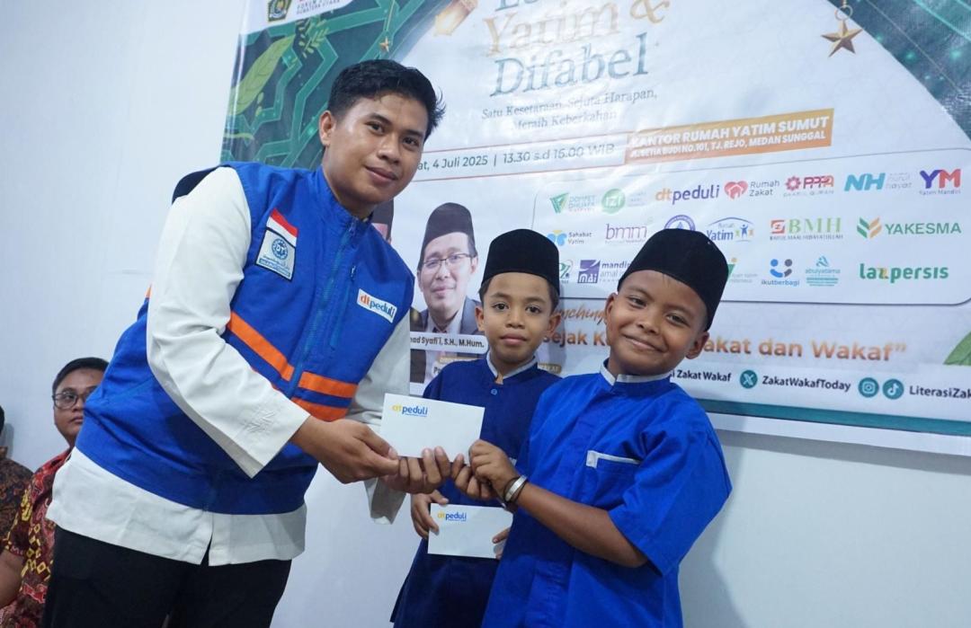 DT Peduli Sumut Dan FOZ Sumut Tebar Kebahagiaan Lewat Acara Lebaran Yatim di Bulan Muharram 1447 H 