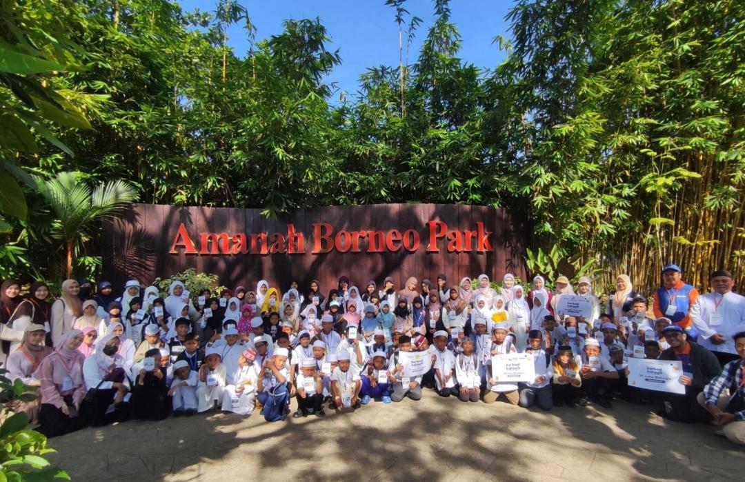 DT Peduli Kalsel Ajak 100 Anak Yatim dan Dhuafa Berwisata di Amanah Borneo Park 