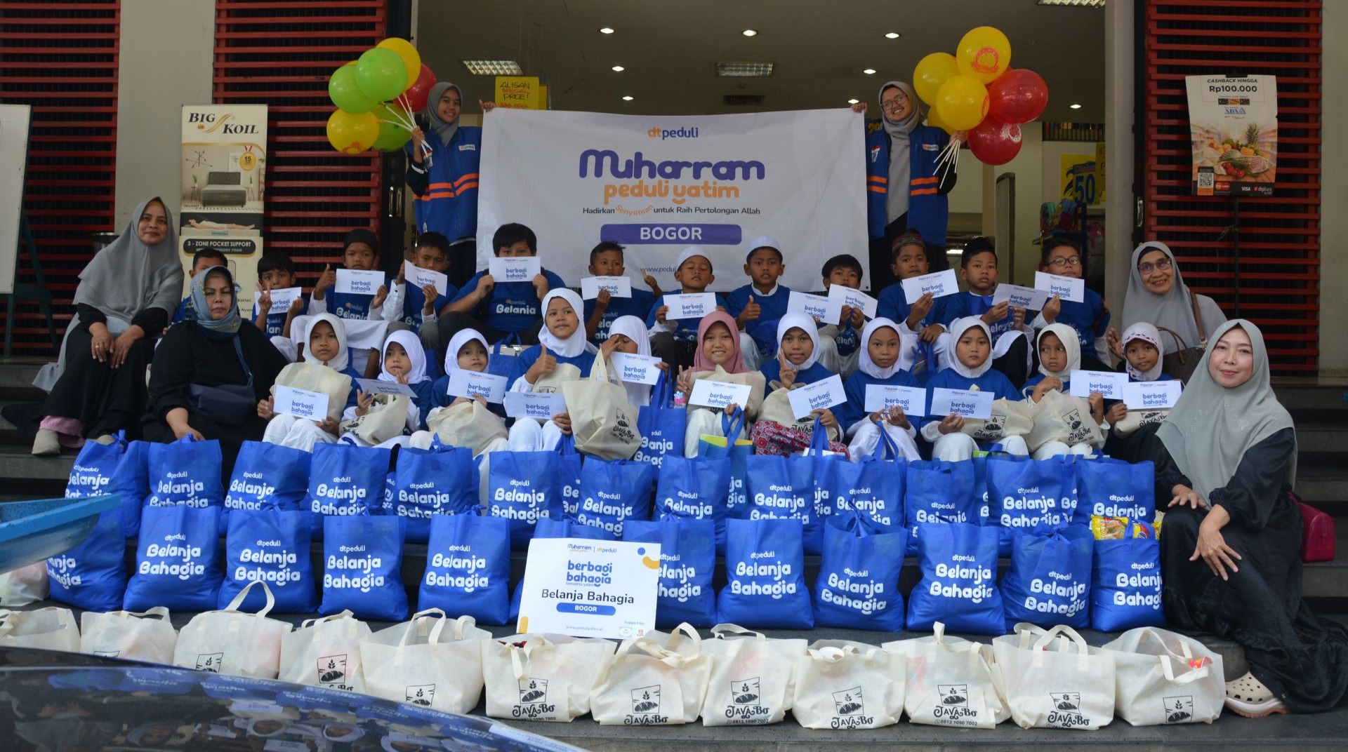 Belanja Bahagia, DT Peduli Bogor dan Majelis Taklim As-Sofa Hadirkan Senyum Anak Yatim di Bulan Muharram 