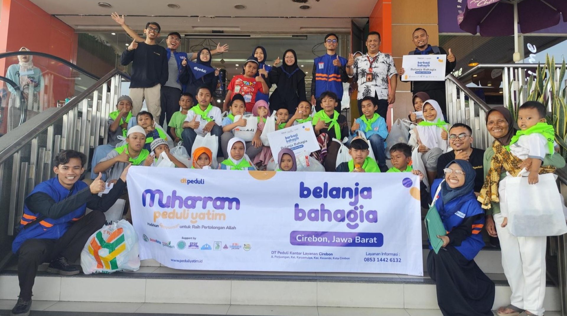 Bahagiakan 50 Anak Yatim, DT Peduli Cirebon Hadirkan Wisata dan Belanja Bahagia 