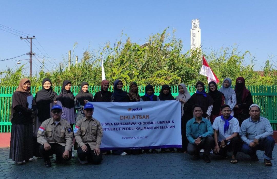 Tanamkan Semangat Pengabdian, DT Peduli Kalsel Gelar Diklatsar Mahasiswa Khodimul Ummah dan Relawan 