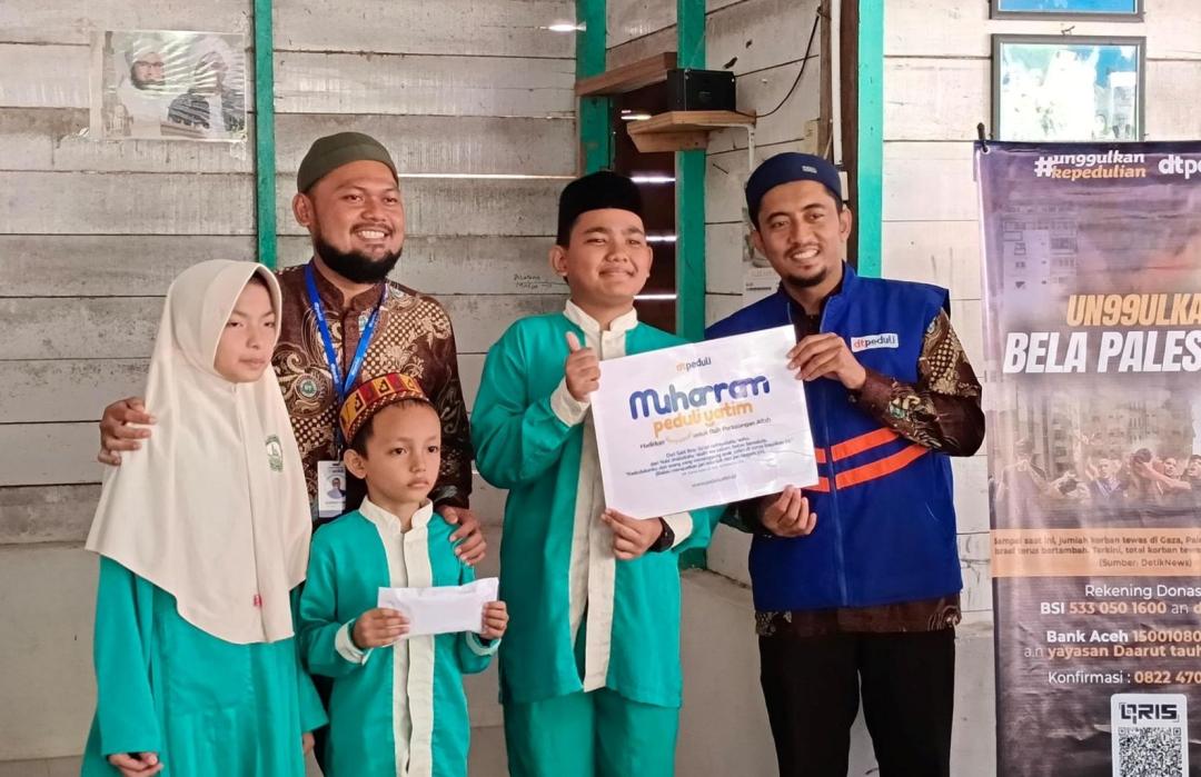 Tumbuhkan Kepedulian, Santri TPA Darul Fikri Salurkan Donasi Palestina melalui DT Peduli Aceh 