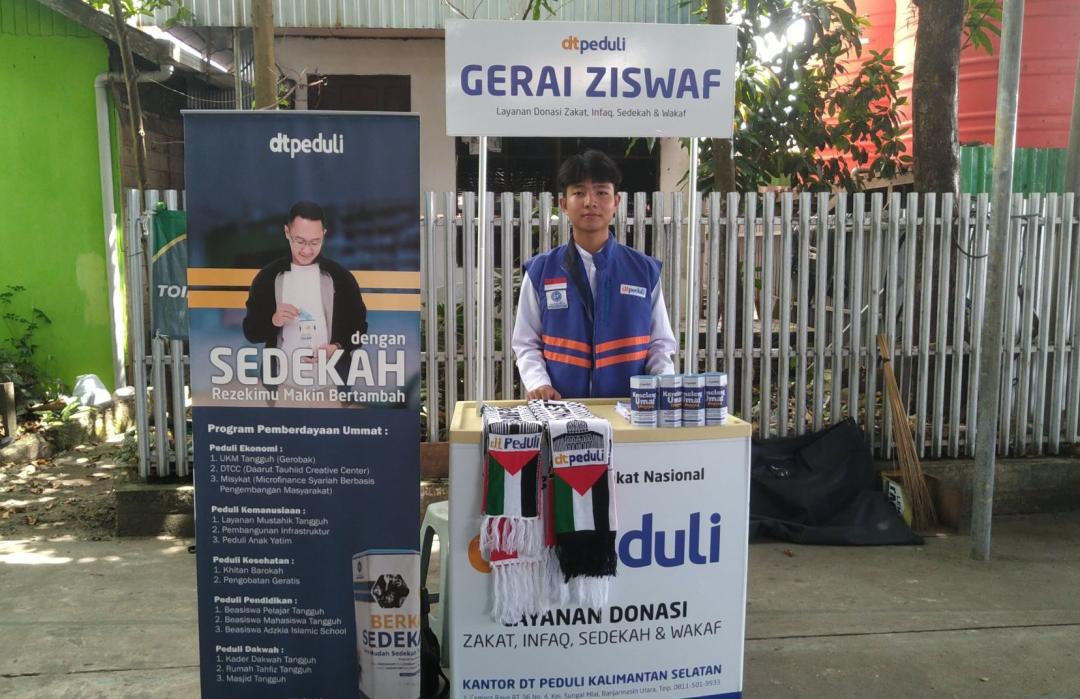 Penuh Kepedulian, DT Peduli Kalsel Galang Dana untuk Palestina di Masjid Mujahidin 