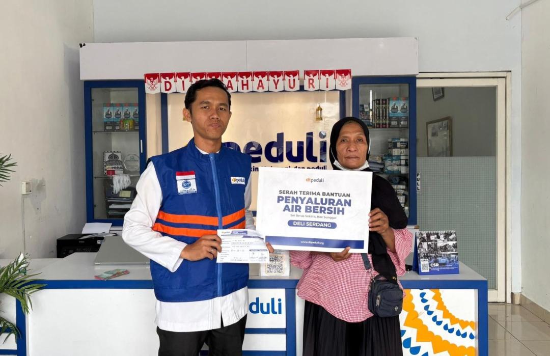 Wujudkan Akses Air Bersih, DT Peduli Sumut Salurkan Bantuan Pengadaan PDAM di Sunggal 