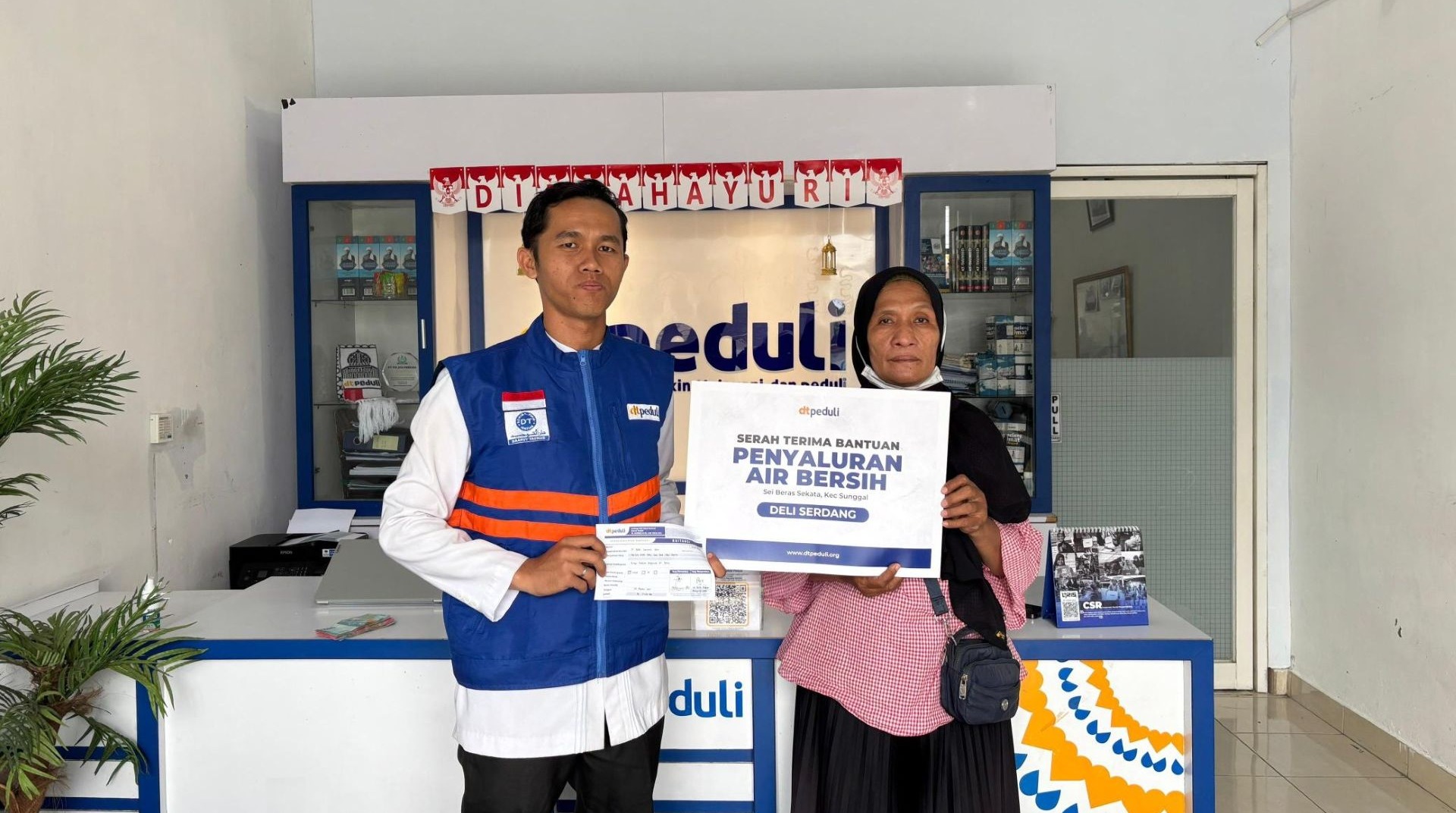 Wujudkan Akses Air Bersih, DT Peduli Sumut Salurkan Bantuan Pengadaan PDAM di Sunggal 