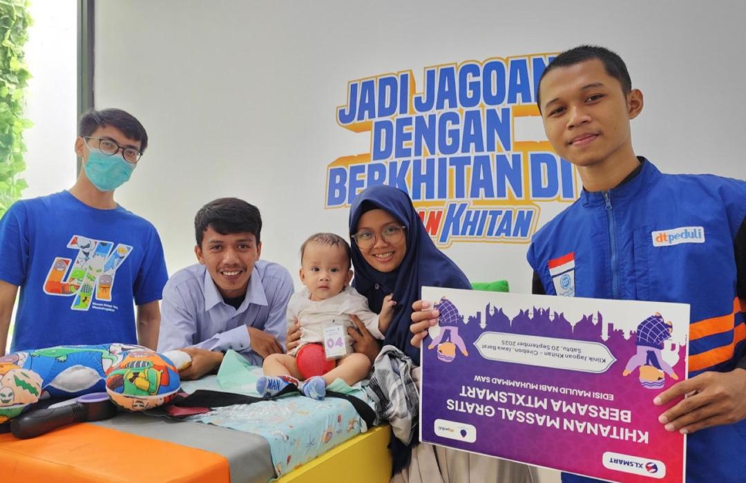 MT XLSmart dan DT Peduli Cirebon Menggelar Khitan Barokah Batch 2 bagi Anak Yatim dan Dhuafa di Cirebon