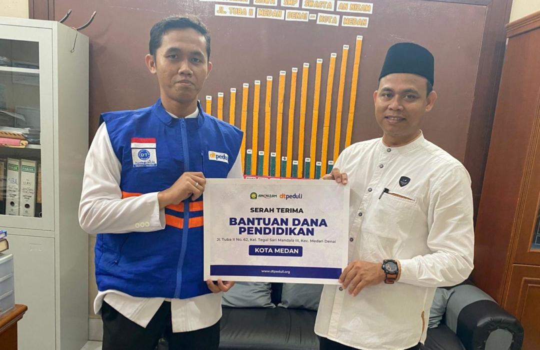 Ringankan Biaya Pendidikan, DT Peduli Sumut Salurkan Bantuan Pendidikan untuk Siswa SMP Islam An Nizam 