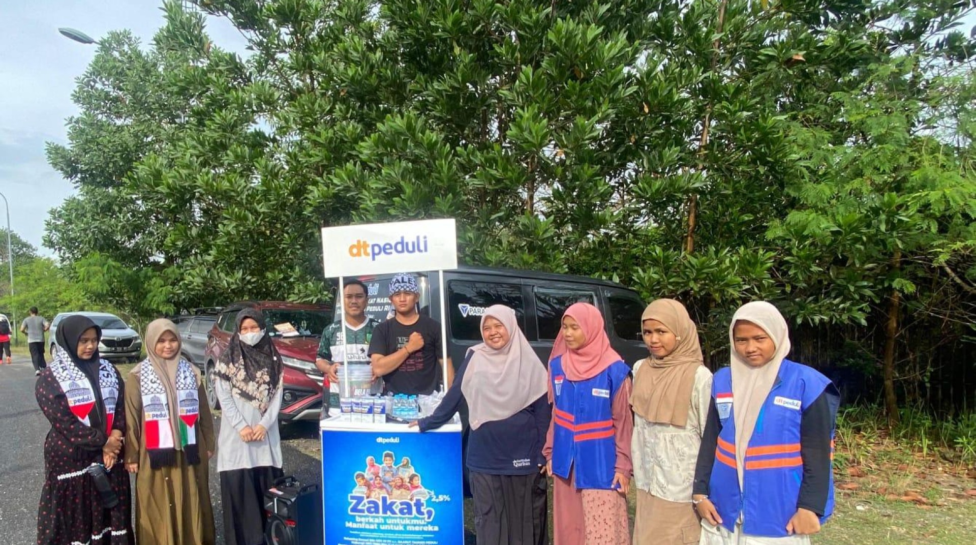 Semangat Santri RTQ dan DT Peduli Riau Menggema di Aksi Solidaritas Palestina