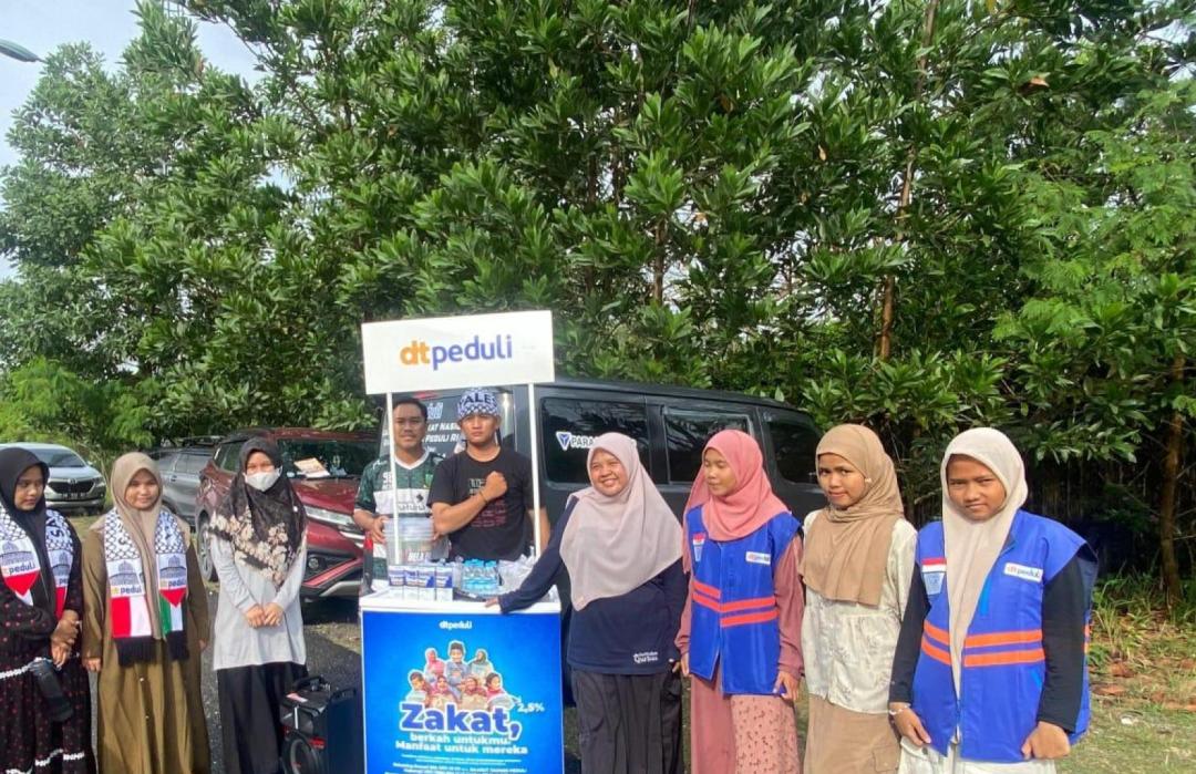 Semangat Santri RTQ dan DT Peduli Riau Menggema di Aksi Solidaritas Palestina