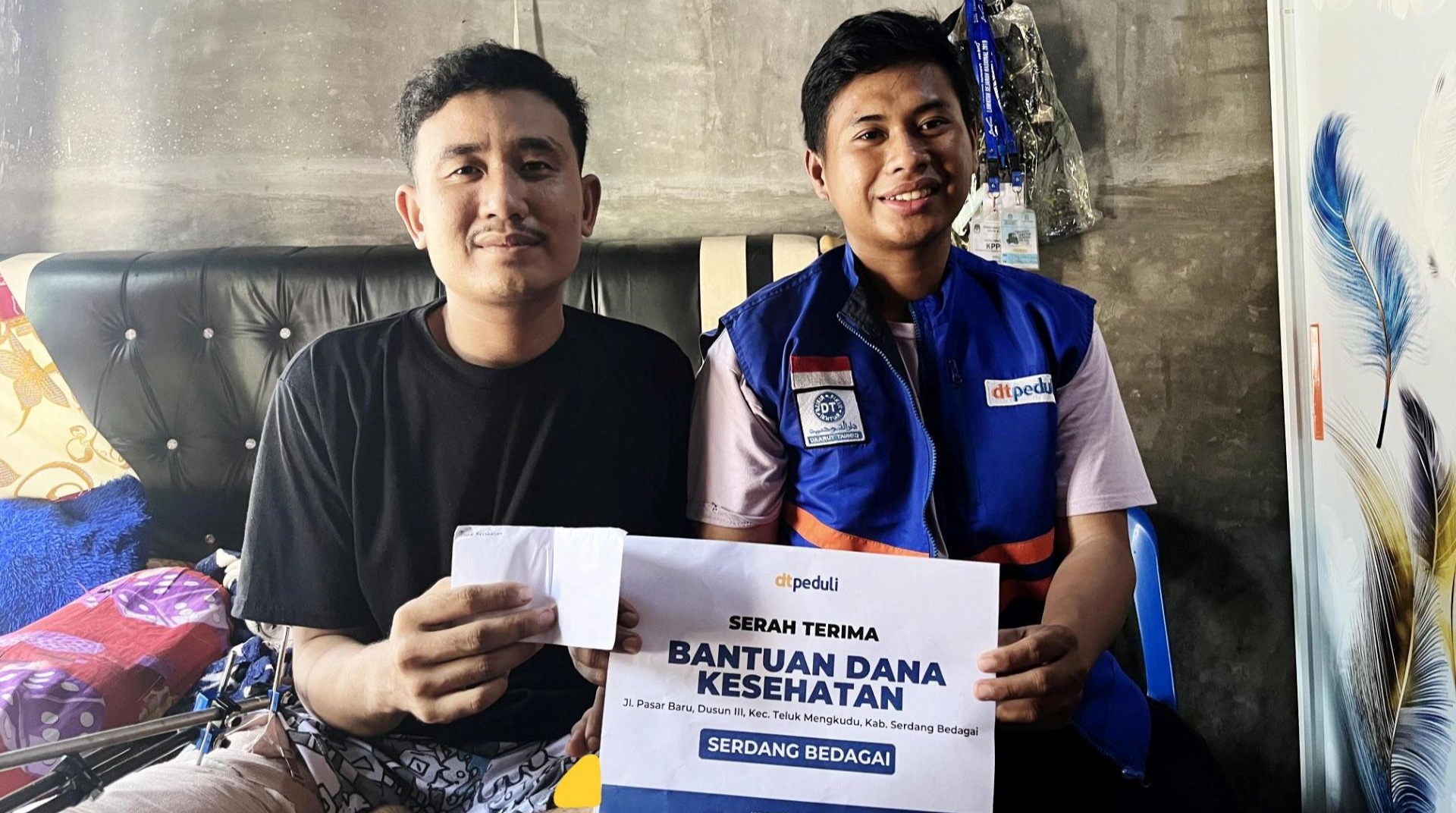 Ringankan Beban Keluarga Yatim, DT Peduli Sumut Salurkan Bantuan Pengobatan untuk Korban Tabrak Lari di Serdang Bedagai 