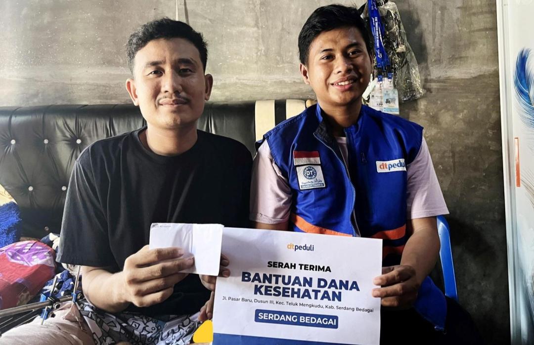 Ringankan Beban Keluarga Yatim, DT Peduli Sumut Salurkan Bantuan Pengobatan untuk Korban Tabrak Lari di Serdang Bedagai 