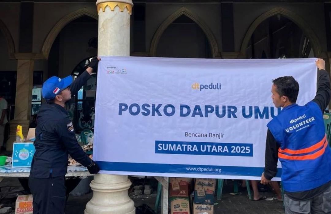 Aksi Tanggap Darurat Banjir Sumut, DT Peduli Dirikan Dua Dapur Umum untuk Layani 1.800 Kepala Keluarga 