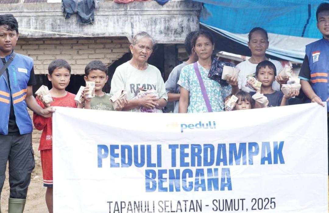 DT Peduli Riau Salurkan Bantuan Makanan dan Bantu Evakuasi Jenazah di Garoga Tapanuli Selatan 
