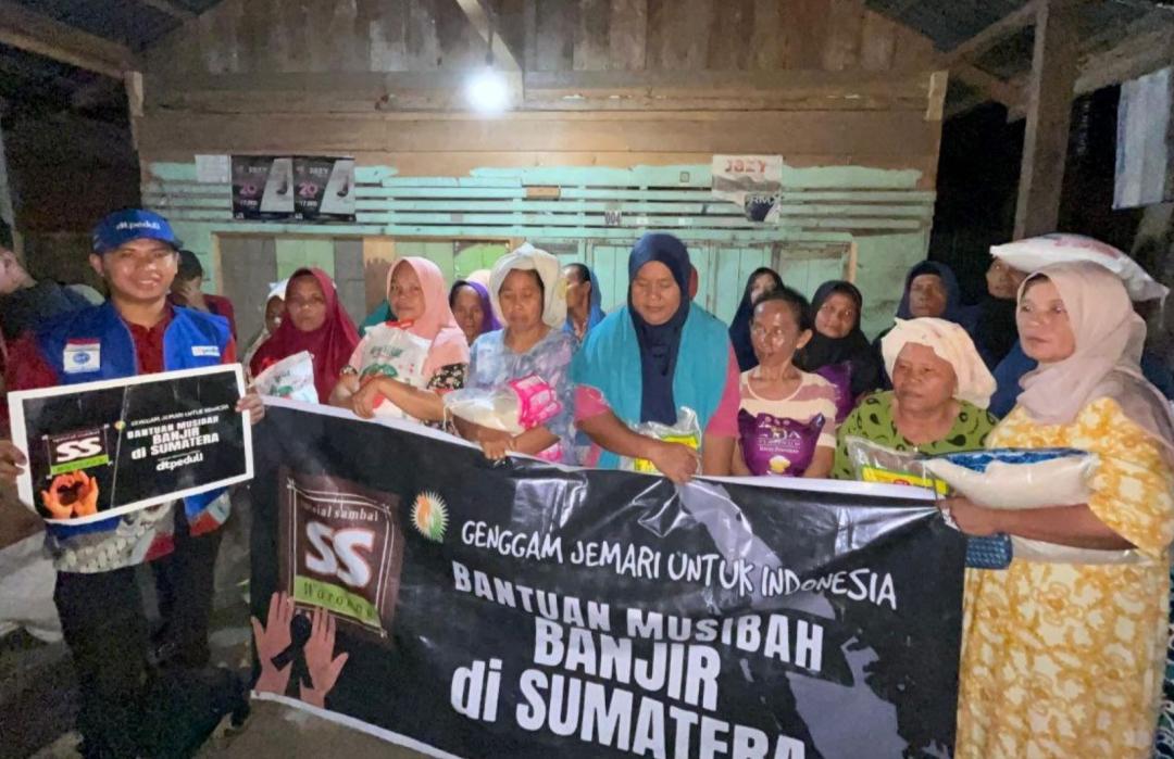DT Peduli Bersama Warung Spesial Sambal Salurkan Bantuan untuk Warga Terdampak Bencana di Tapanuli Tengah 