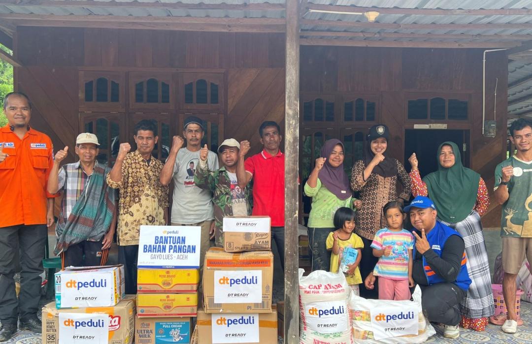 DT Peduli Salurkan Paket Sembako dan Hygiene Kit untuk 250 KK Korban Bencana di Gayo Lues 