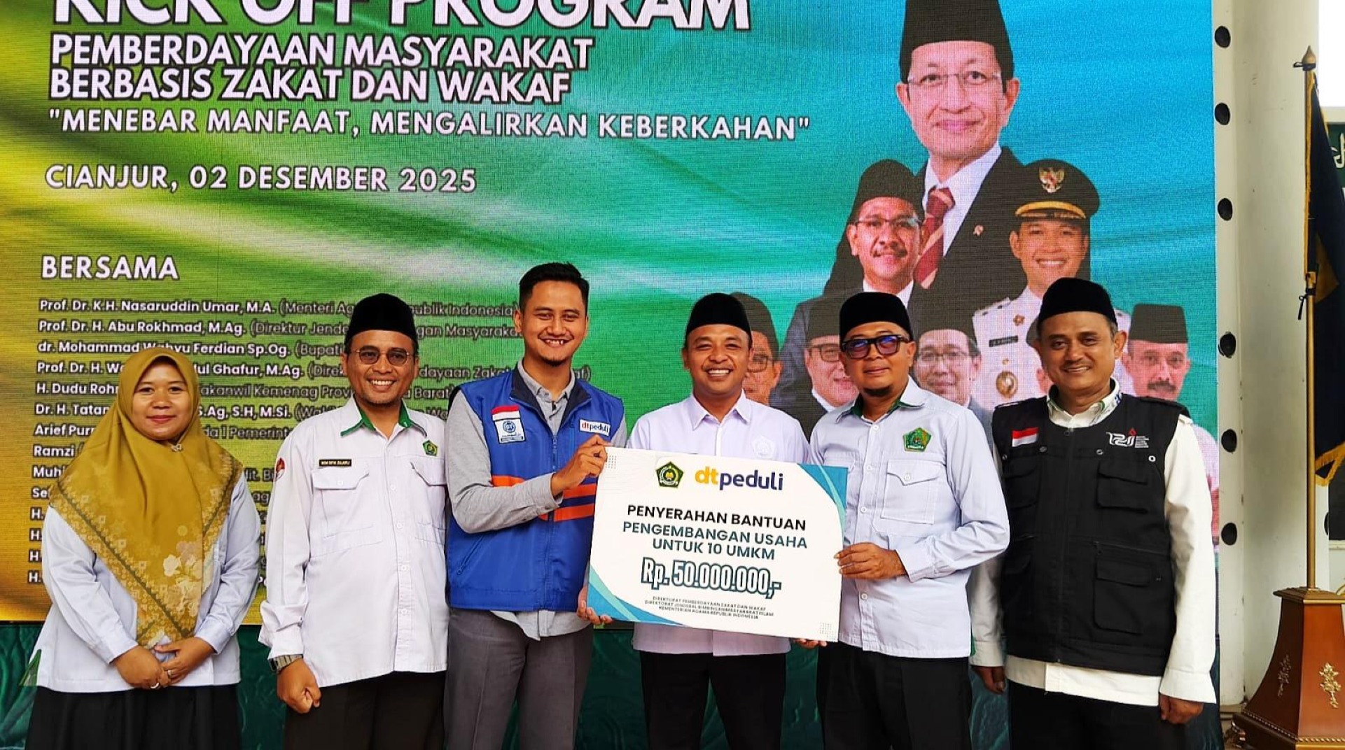 Cianjur Resmi Jadi Kota Wakaf, DT Peduli Cianjur Hadiri Acara Kick Off Program Pemberdayaan