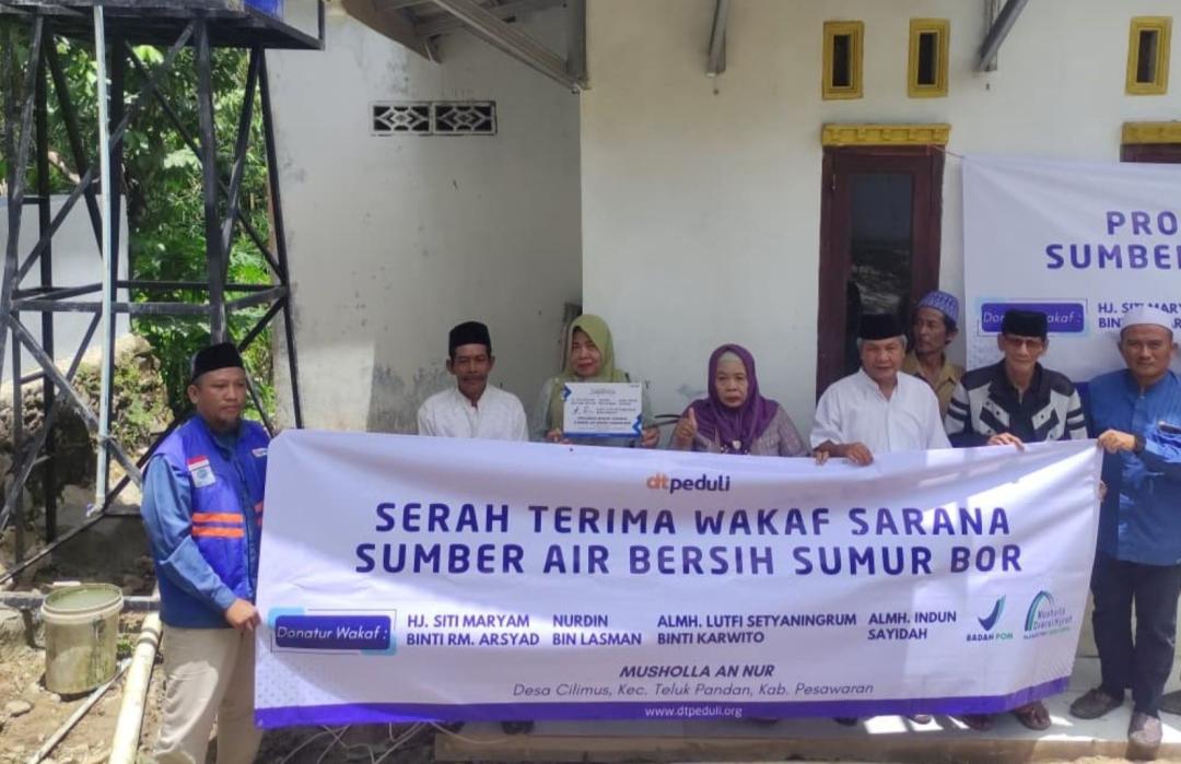 Tembus Bebatuan Keras Selama Tiga Bulan, DT Peduli Berhasil Hadirkan Sumur Bor untuk Musala An Nur Pesawaran 