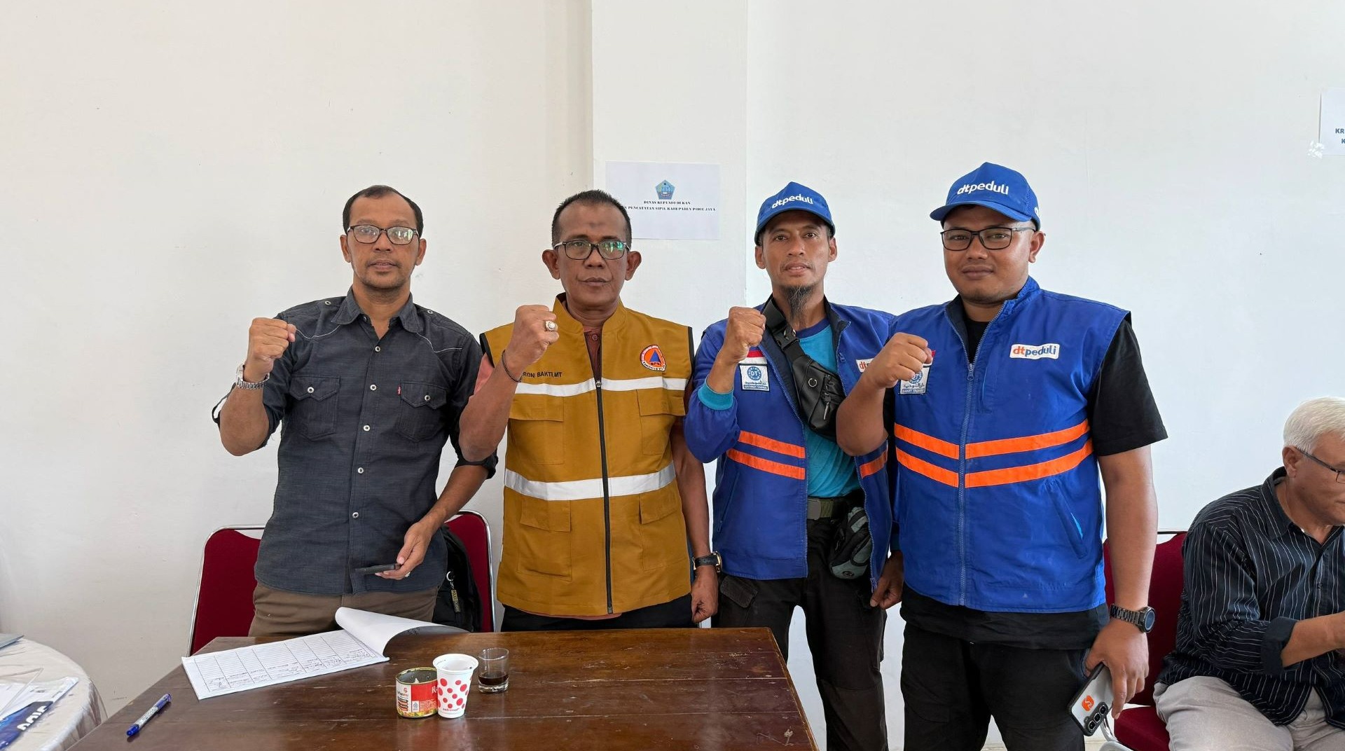Percepat Program Recovery Pascabanjir, Tim DT Peduli Lakukan Koordinasi dengan BPBD Pidie Jaya 