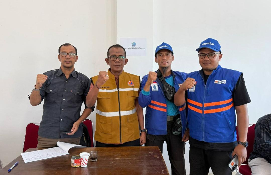 Percepat Program Recovery Pascabanjir, Tim DT Peduli Lakukan Koordinasi dengan BPBD Pidie Jaya 