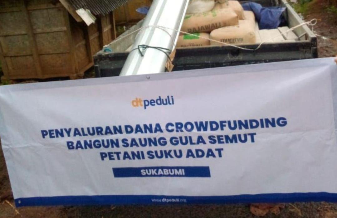 Dukung Ekonomi Masyarakat Adat, DT Peduli Bangun Saung Gula Semut di Cisolok Sukabumi 