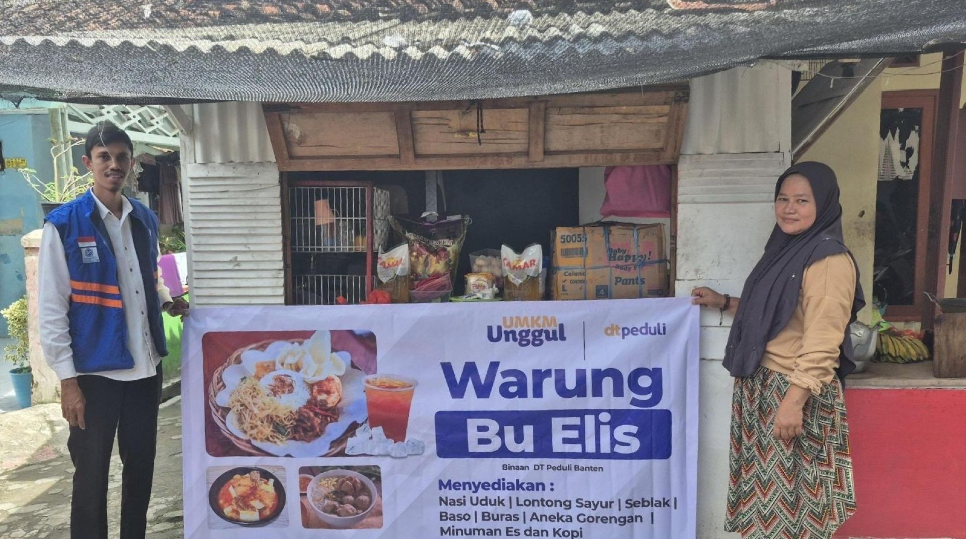Wujudkan Kemandirian Ekonomi, DT Peduli Serang Salurkan Modal Usaha untuk Warung Elis 