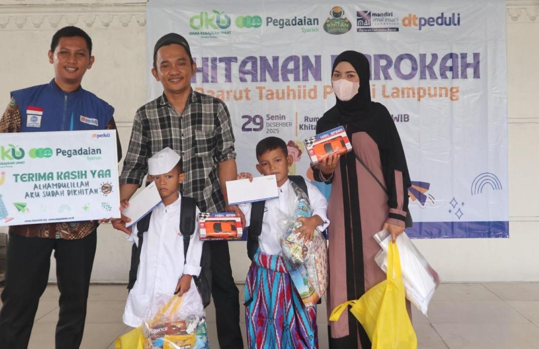 Gelar Khitan Barokah, DT Peduli Lampung Bahagiakan 25 Anak Yatim dan Dhuafa di Akhir Tahun 