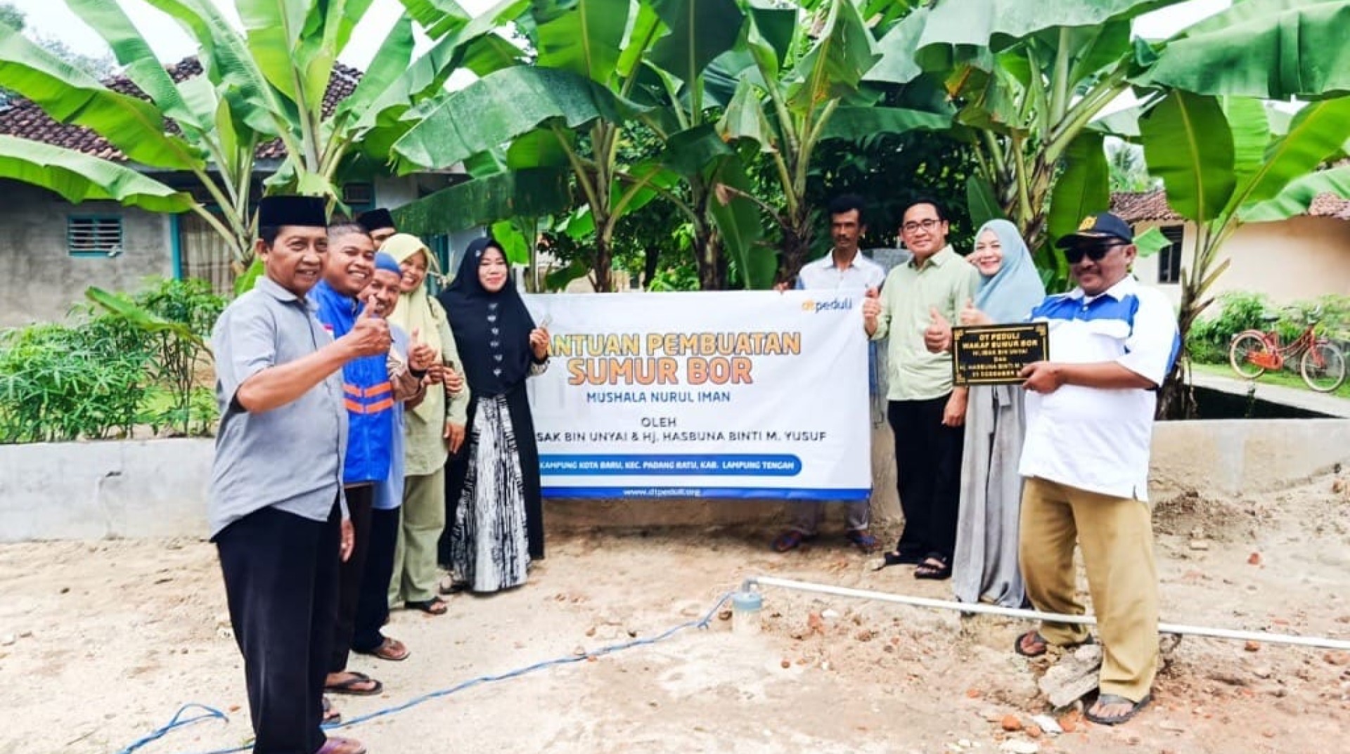 DT Peduli Metro Resmikan Sumur Bor di Mushola Nurul Iman 