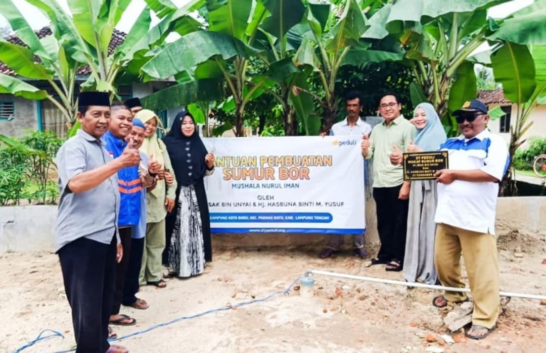 DT Peduli Metro Resmikan Sumur Bor di Mushola Nurul Iman 