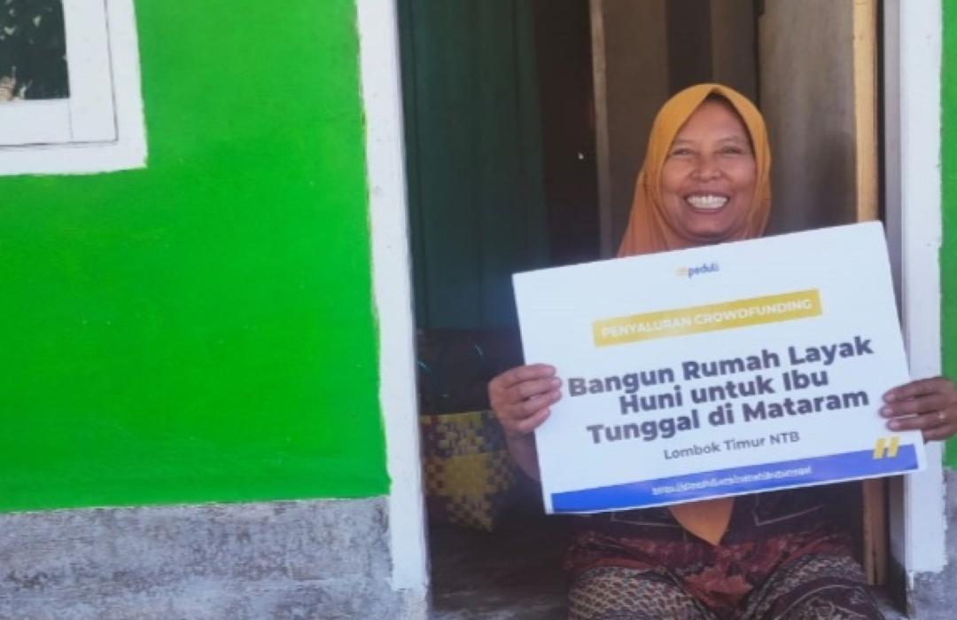 Dibantu DT Peduli KL Mataram, Buruh Petik Kangkung Kini Miliki Rumah yang Layak 