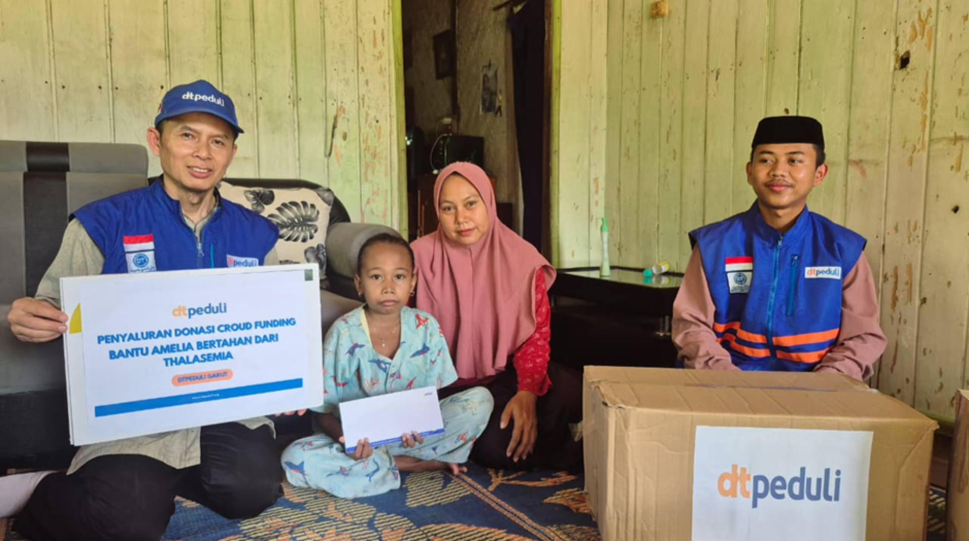 14 Tahun Melawan Thalasemia, DT Peduli Garut Hadir Salurkan Dana Crowdfunding untuk Amel 