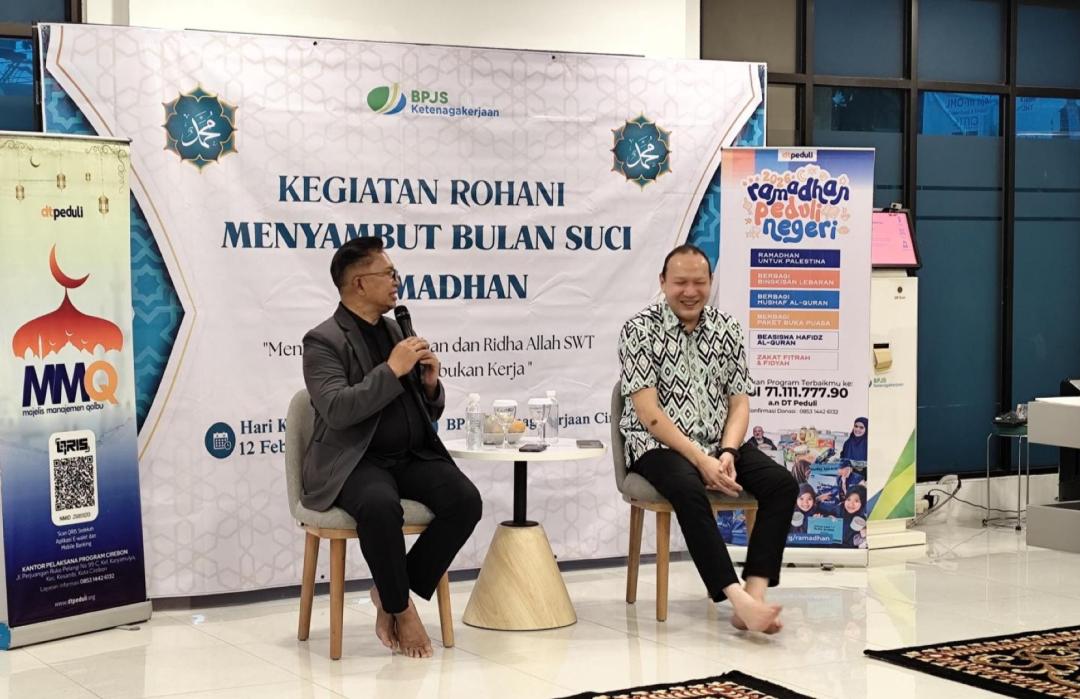 Perkuat Ruhiyah Jelang Ramadhan, DT Peduli dan BPJS Ketenagakerjaan Cirebon Gelar MMQ Bersama A Deda 