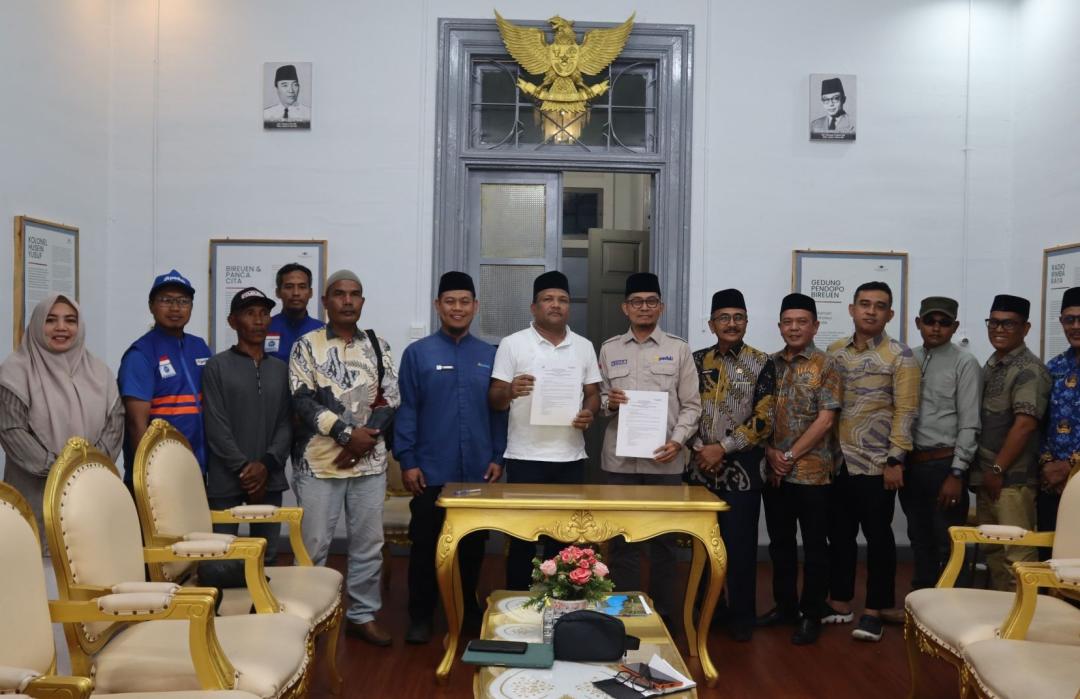 DT Peduli dan Pemkab Bireuen Sepakati Pembangunan 45 Hunian Tetap untuk Penyintas Bencana  