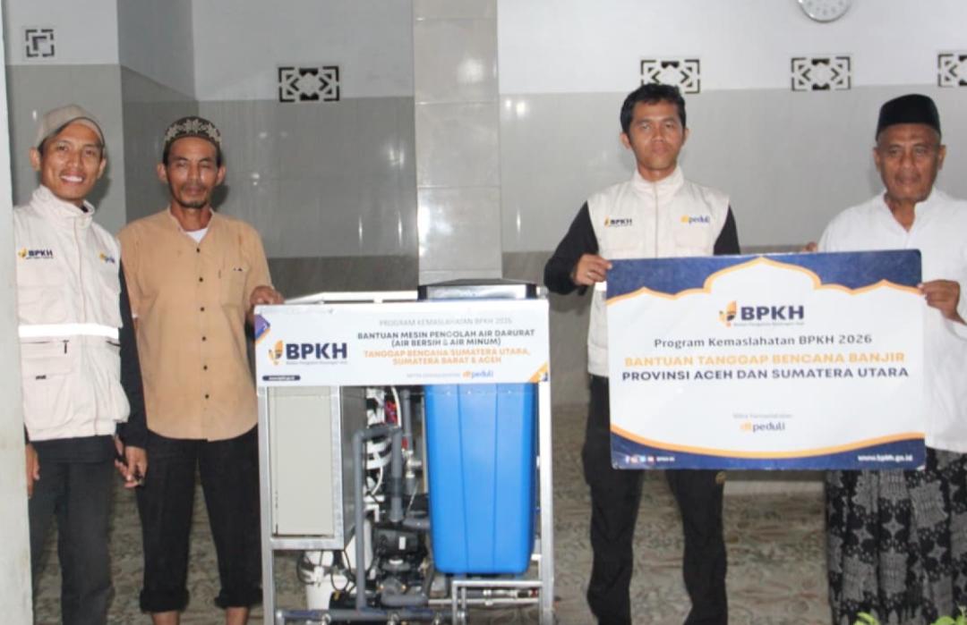 DT Peduli Sumut Bersama BPKH Salurkan Tiga Mesin Filter Air untuk Masyarakat Aceh Tamiang