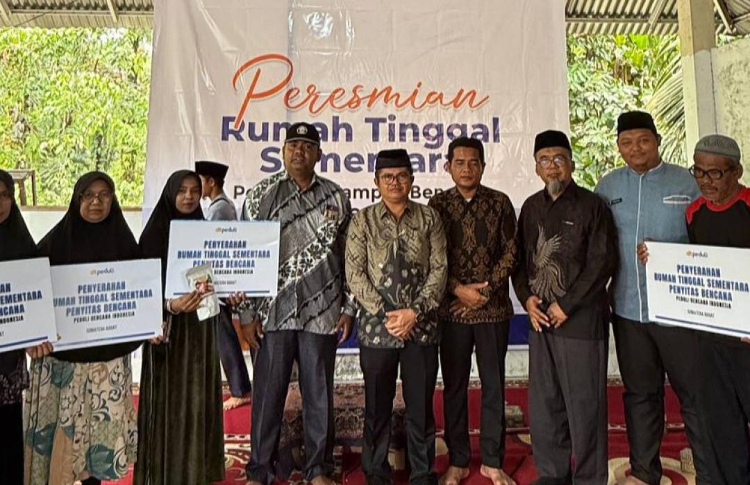 DT Peduli Sumbar Gelar Peresmian Rumah Tinggal Sementara untuk Penyintas Bencana di Palembayan 