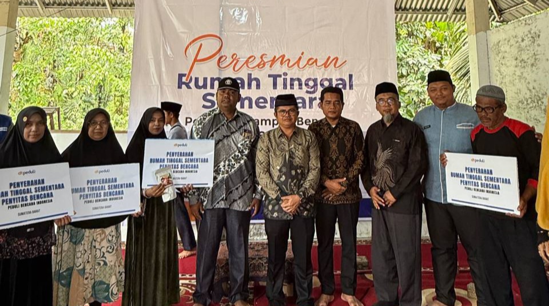 DT Peduli Sumbar Gelar Peresmian Rumah Tinggal Sementara untuk Penyintas Bencana di Palembayan 
