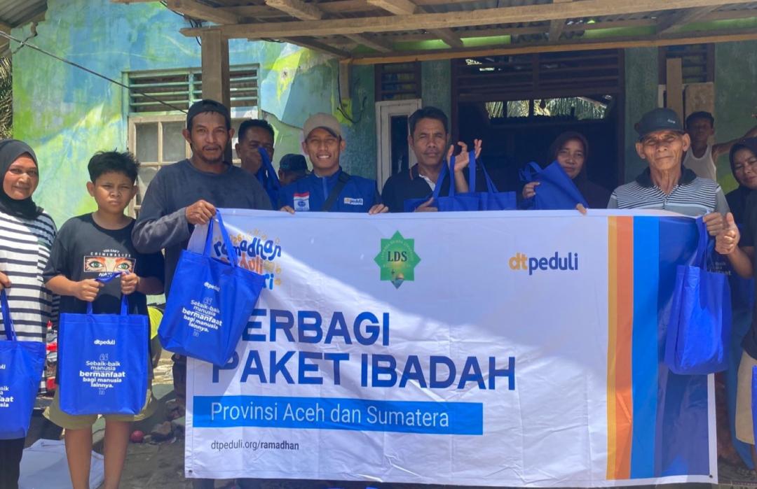 DT Peduli Sumut Bersama LDS Bogor Salurkan Ratusan Paket Perlengkapan Ibadah di Aceh Tamiang 