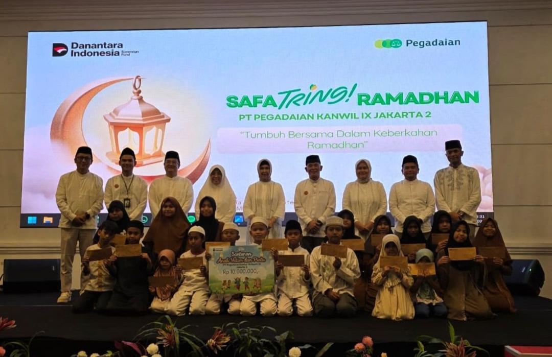 Bersama DT Peduli, PT Pegadaian Kanwil IX Jakarta 2 Salurkan Santunan untuk Yatim Dhuafa