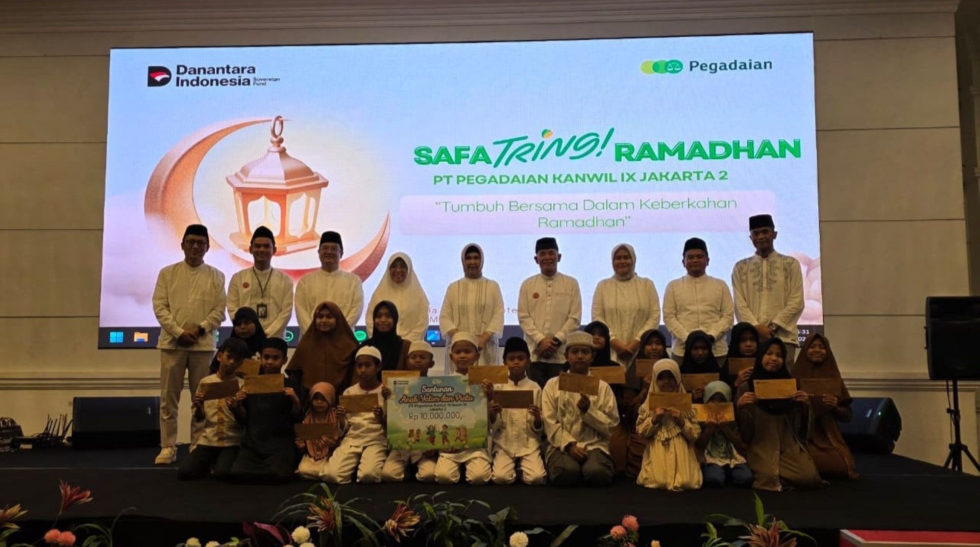 Bersama DT Peduli, PT Pegadaian Kanwil IX Jakarta 2 Salurkan Santunan untuk Yatim Dhuafa