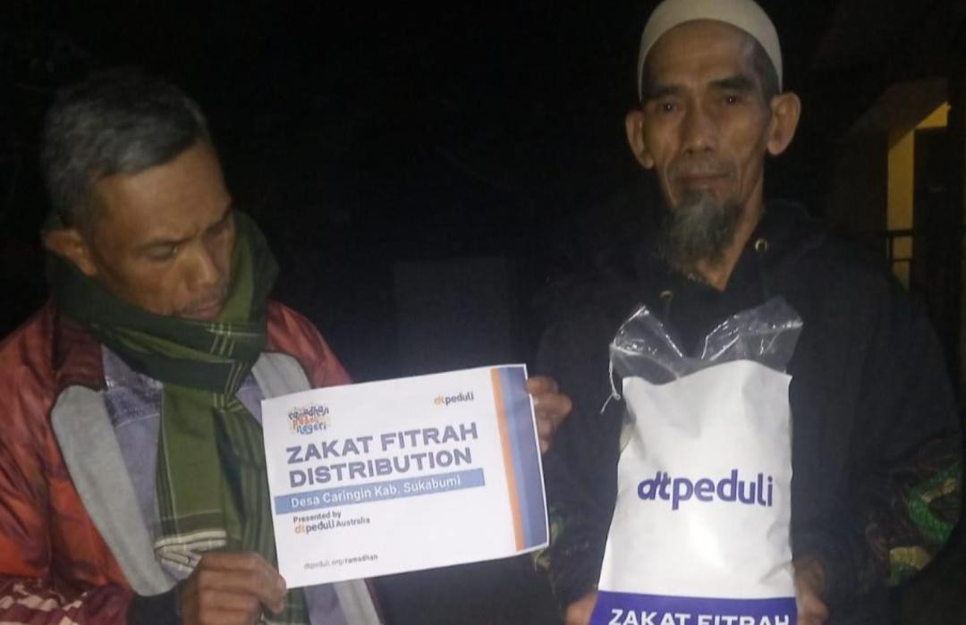 DT Peduli Sukabumi Sinergi dengan DT Peduli Australia Salurkan 2.575 Kg Beras Zakat Fitrah 