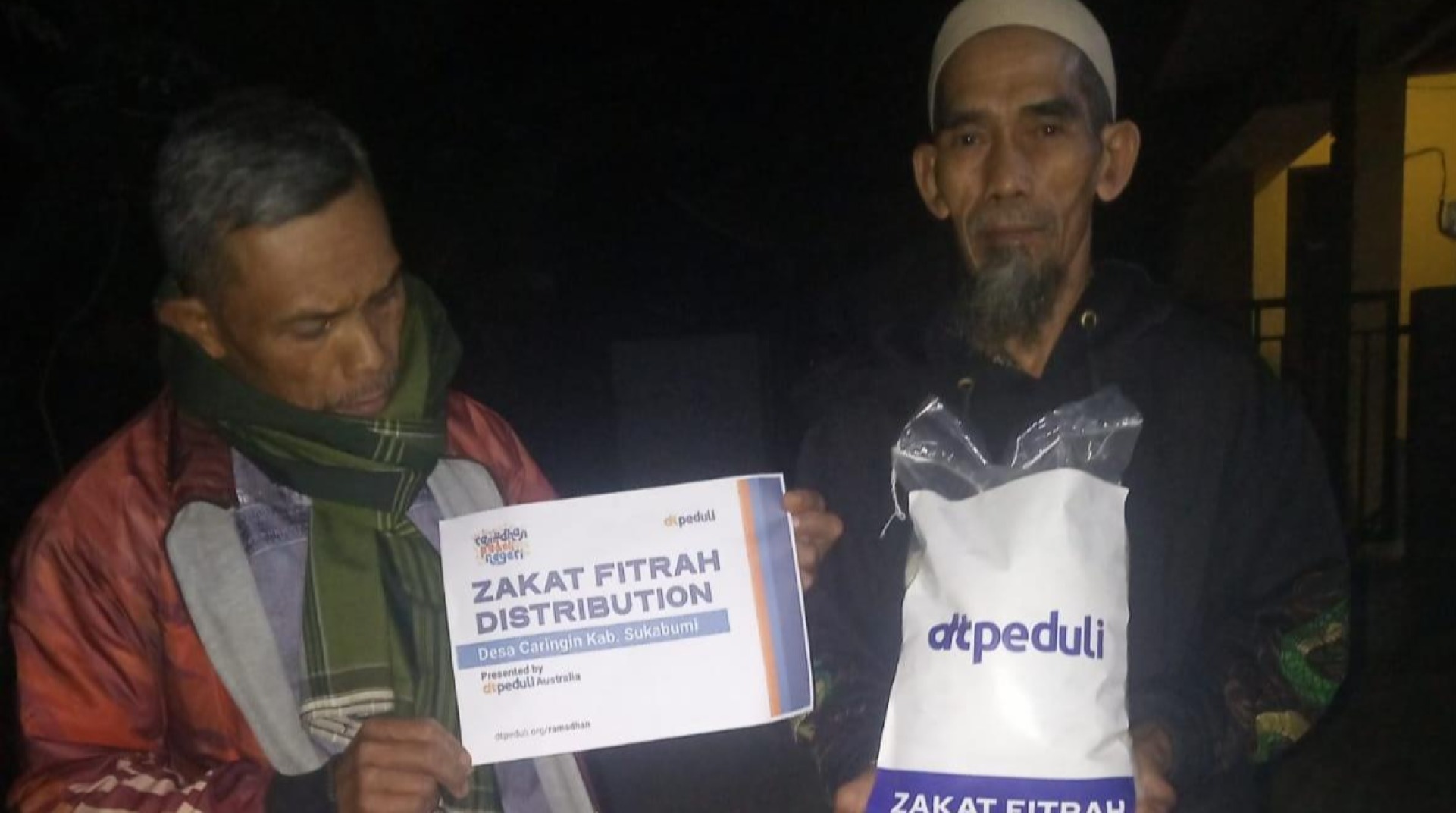 DT Peduli Sukabumi Sinergi dengan DT Peduli Australia Salurkan 2.575 Kg Beras Zakat Fitrah 