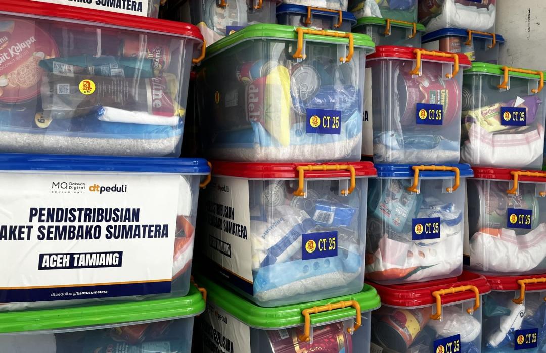 DT Peduli dan MQ Dakwah Digital Salurkan Paket Sembako untuk Aceh Tamiang 
