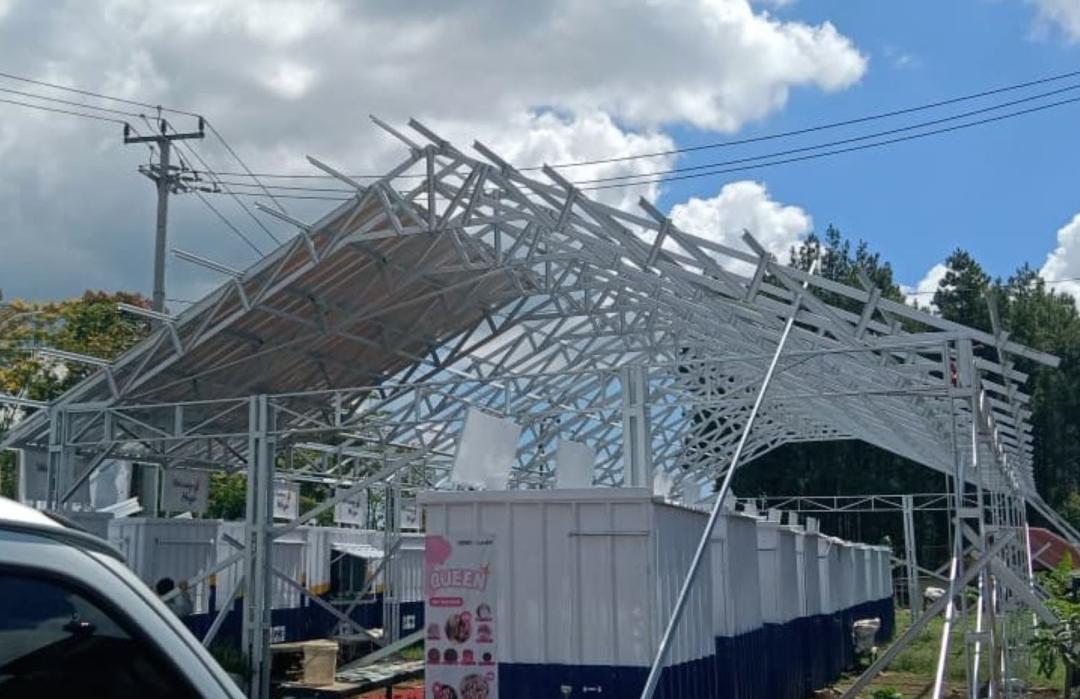 Pembangunan Naungan UMKM Kampung Haji Capai 60 Persen, Dukung Pemulihan Ekonomi Warga 