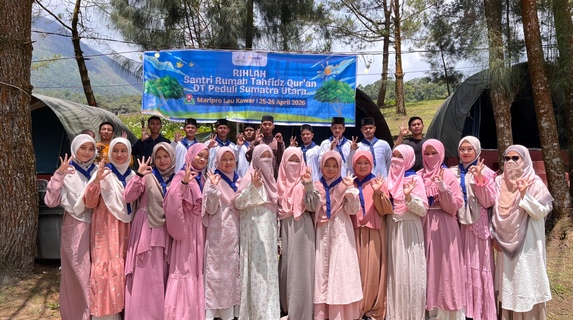Santri RTQ DT Peduli Sumut Angkatan VIII Perkuat Ukhuwah dan Tadabur Alam di Tanah Karo  
