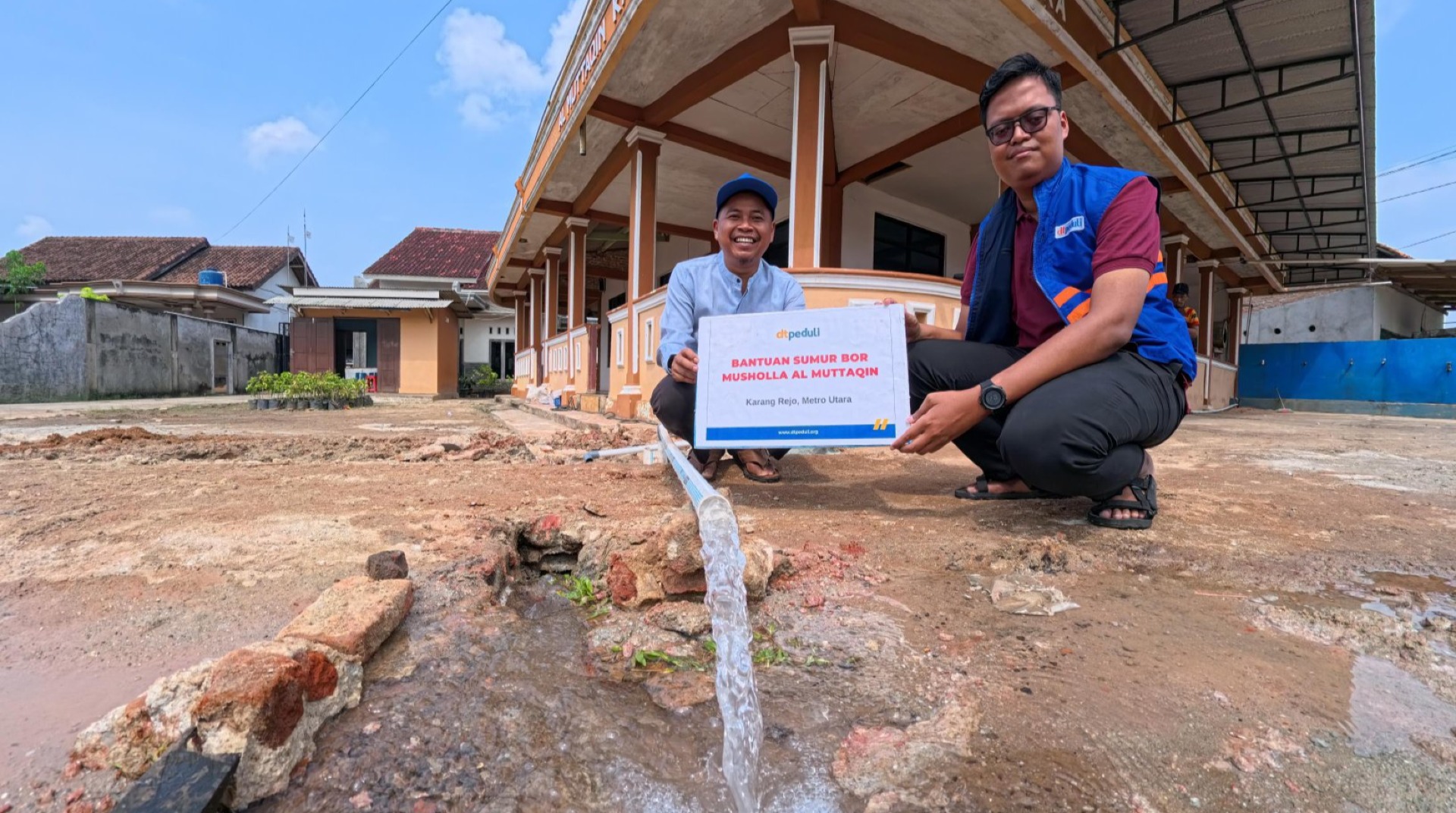 DT Peduli Metro Kembali Salurkan Sumur Bor di Musholla Al Muttaqin, Perluas Manfaat Air Bersih untuk Jamaah