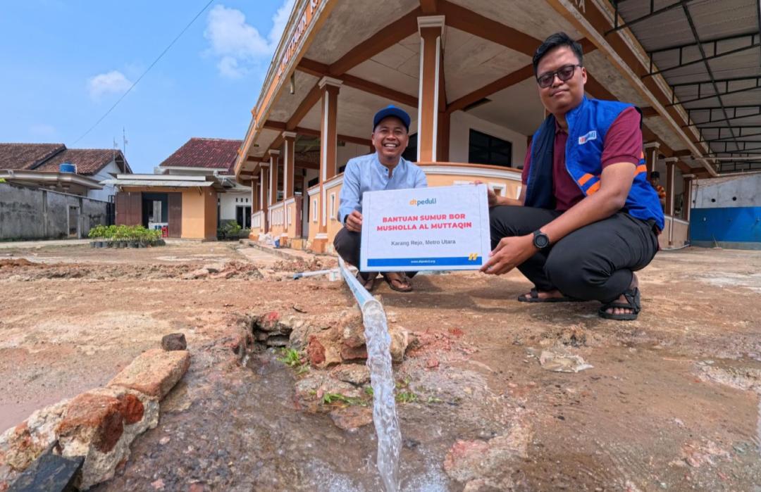 DT Peduli Metro Kembali Salurkan Sumur Bor di Musholla Al Muttaqin, Perluas Manfaat Air Bersih untuk Jamaah