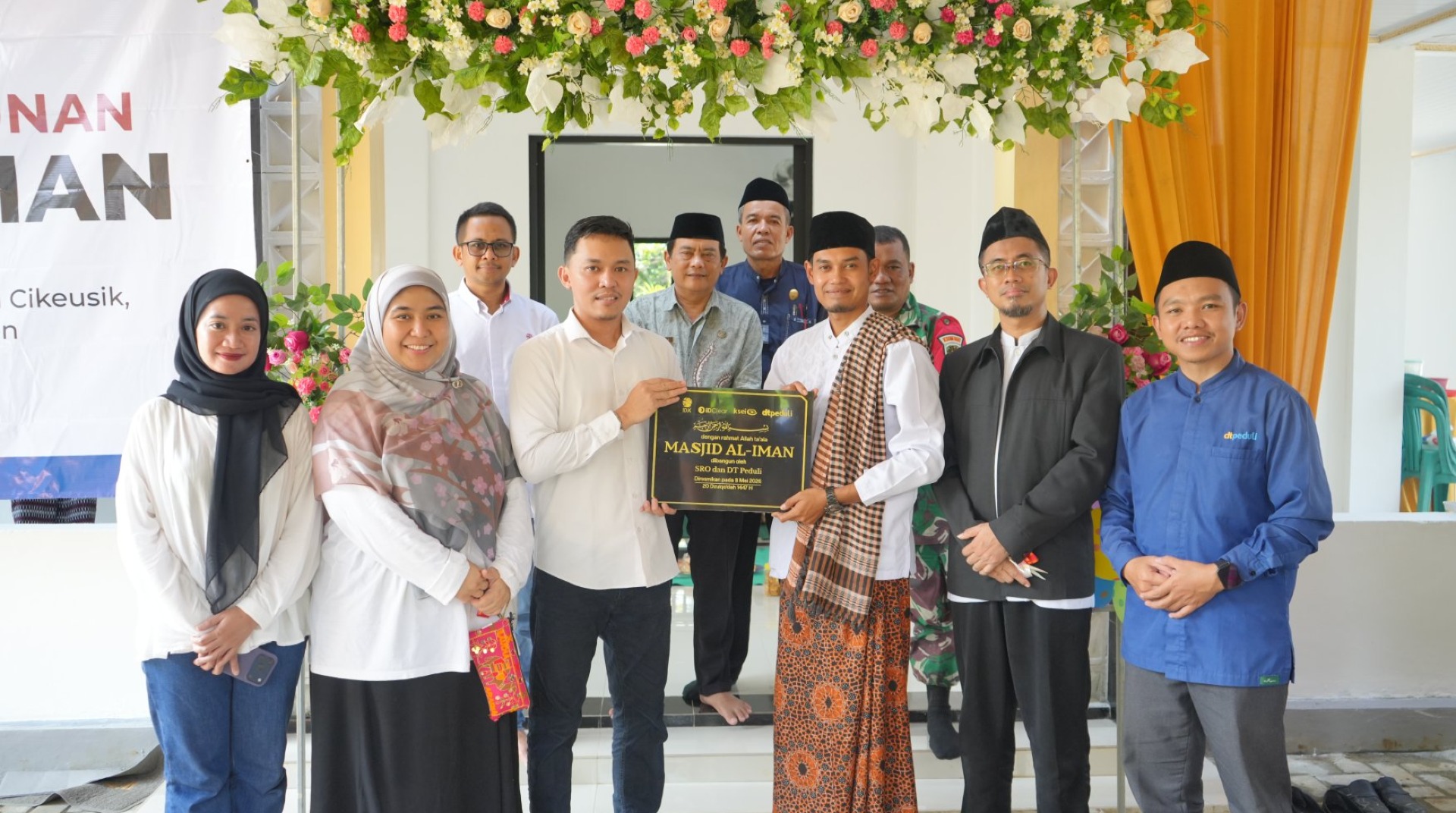 Rampung Dibangun dan Diresmikan, Masjid Al Iman di Kampung Nagela Jadi Wujud Kolaborasi SRO dan DT Peduli